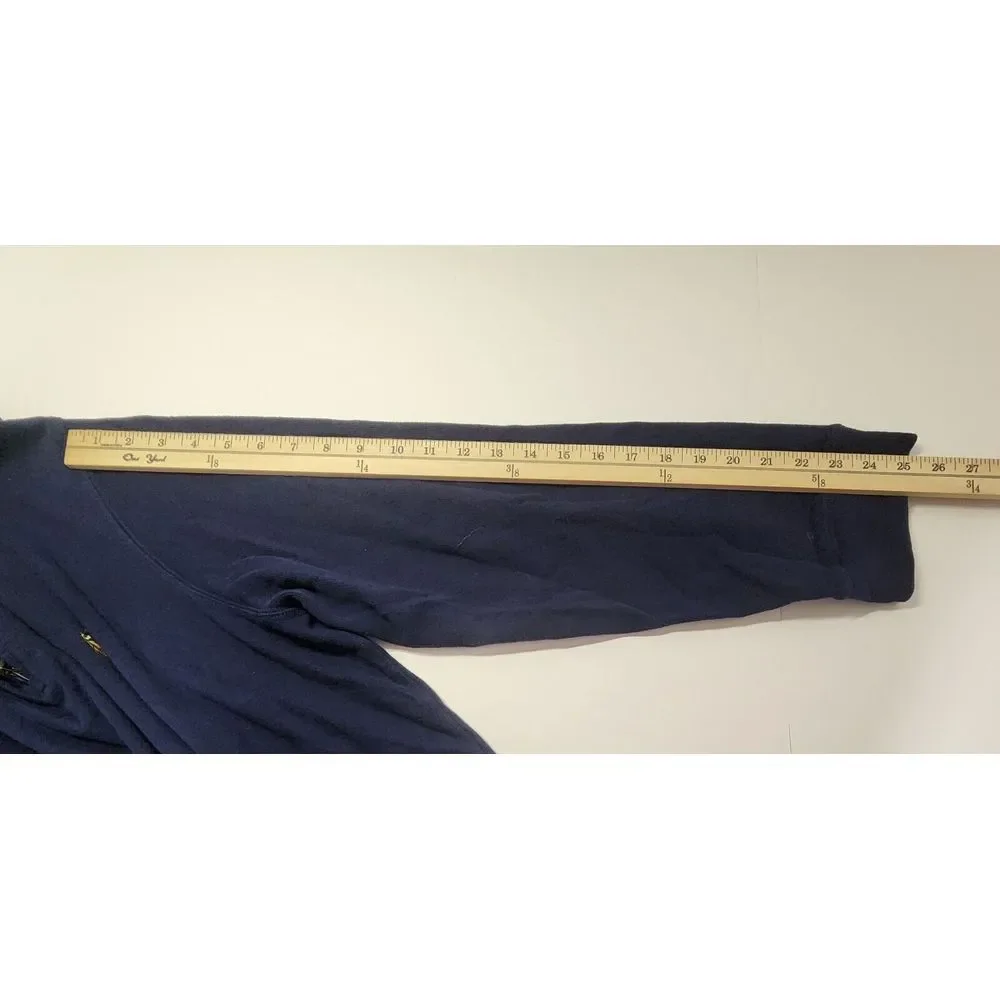 Polo Ralph Lauren Mens Size XL Estate Rib Blue Long‎ Sleeve 1/4 Zip Pullover